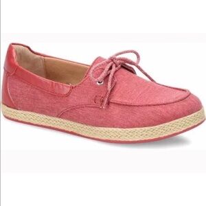 BOC | Bailey Womens Lace Up Top Sider Shoes Red